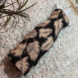 Vintage Maxi Palm tree tube dress black/white/pink